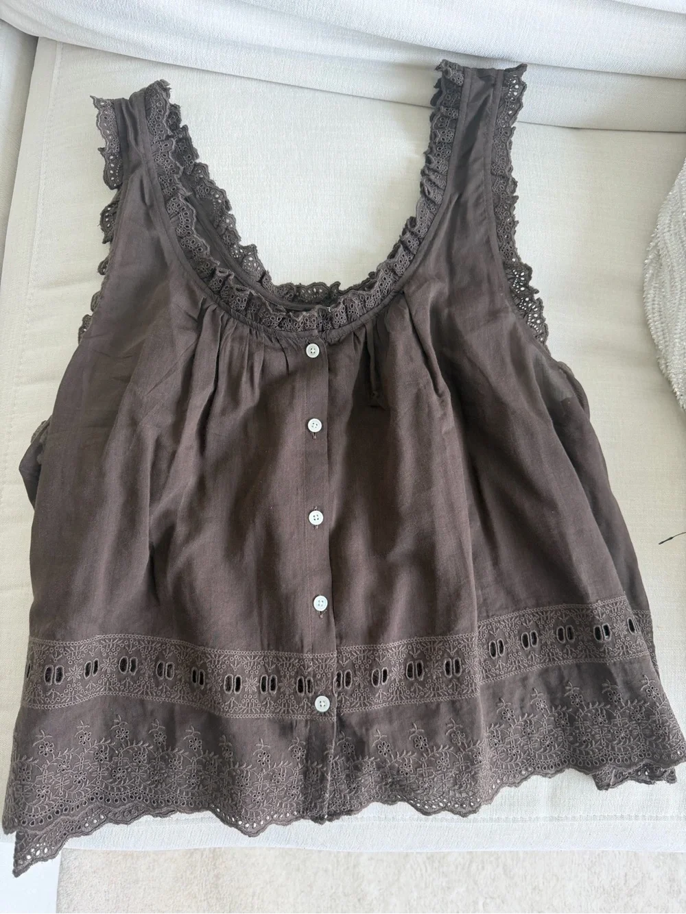 Embroidered Scalloped Tank Madewell - Picture 2 of 9